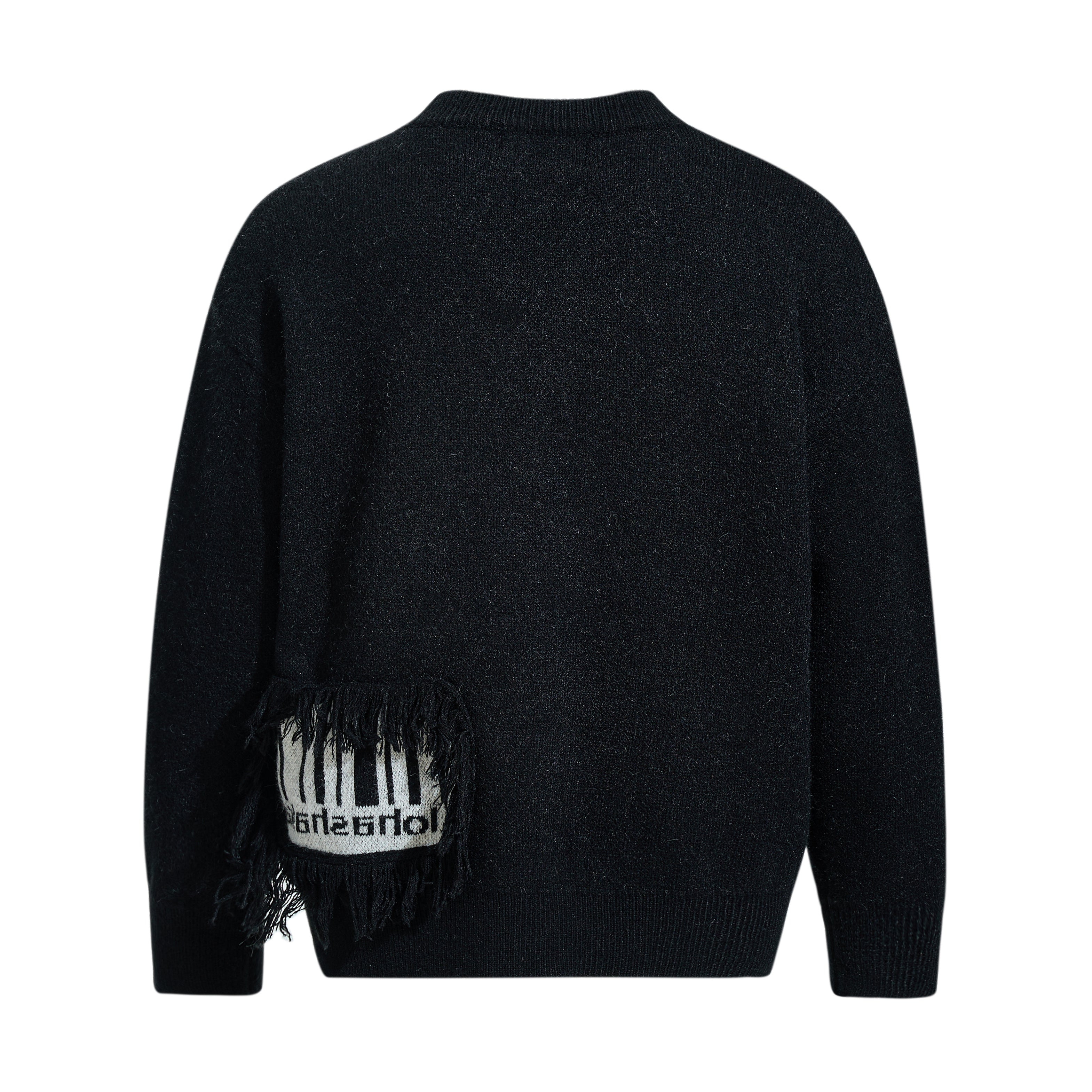 3-6-5.shop Fringe Patch Knit Sweater