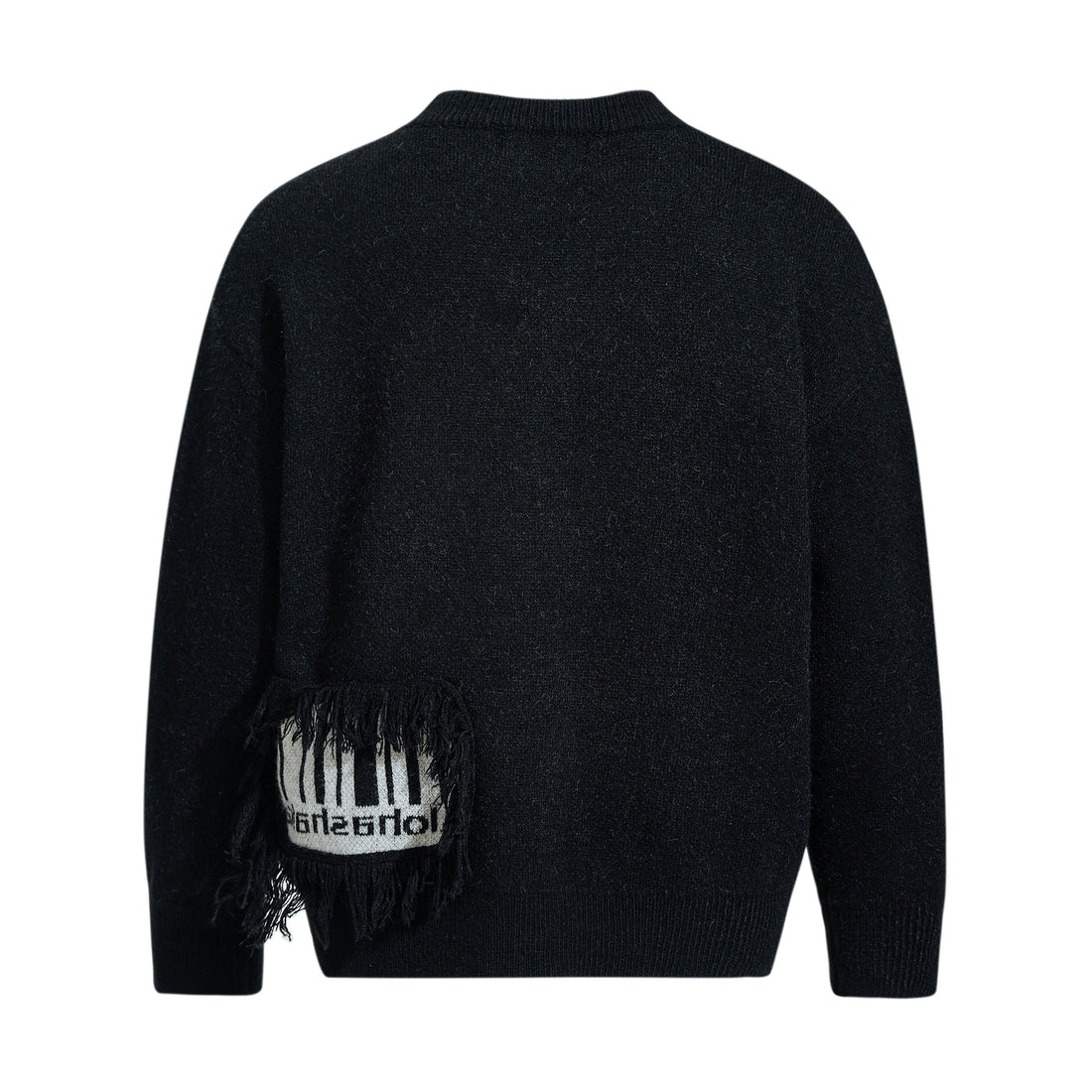 3-6-5.shop Fringe Patch Knit Sweater