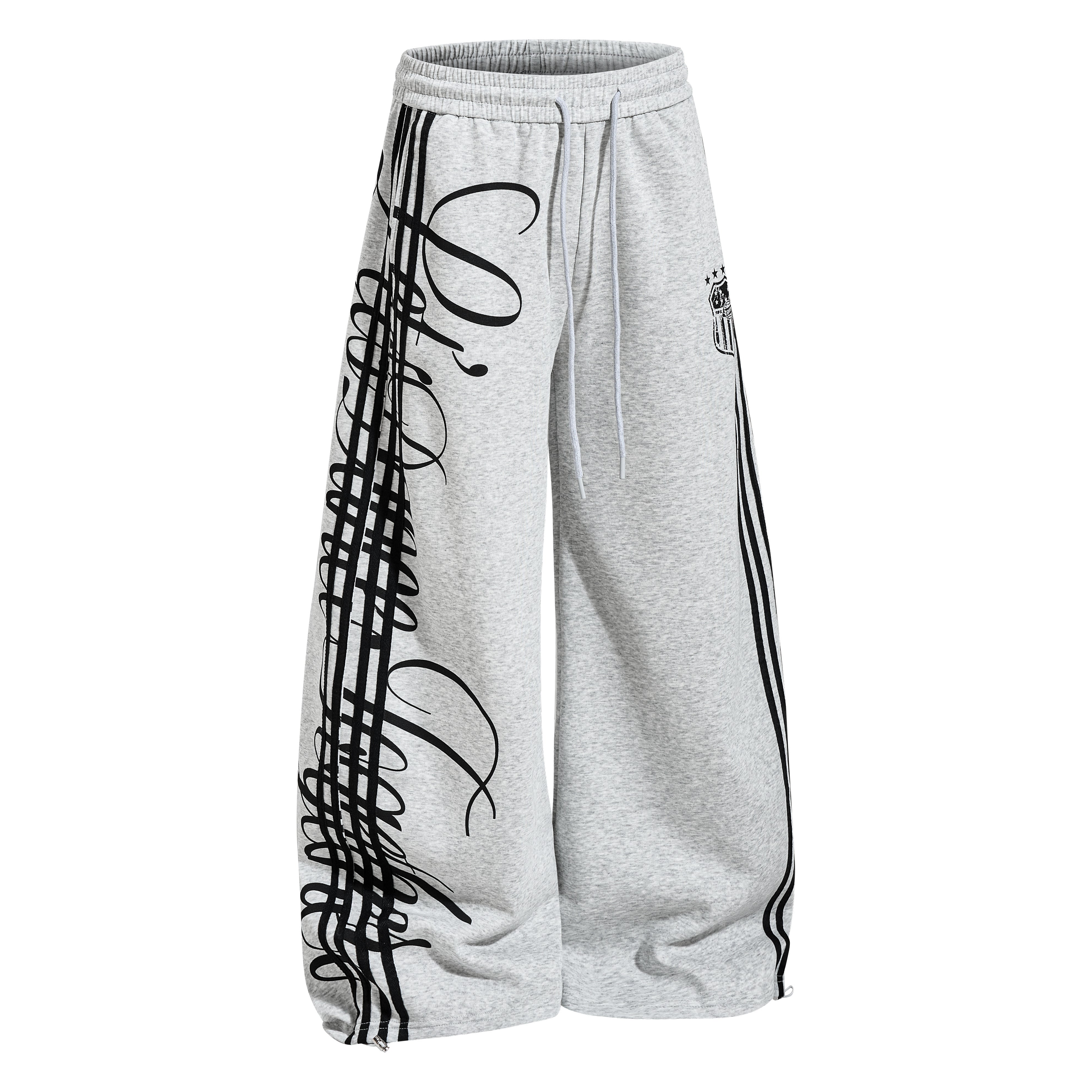 3-6-5.shop  Script Stripe Wide-Leg Sweatpants