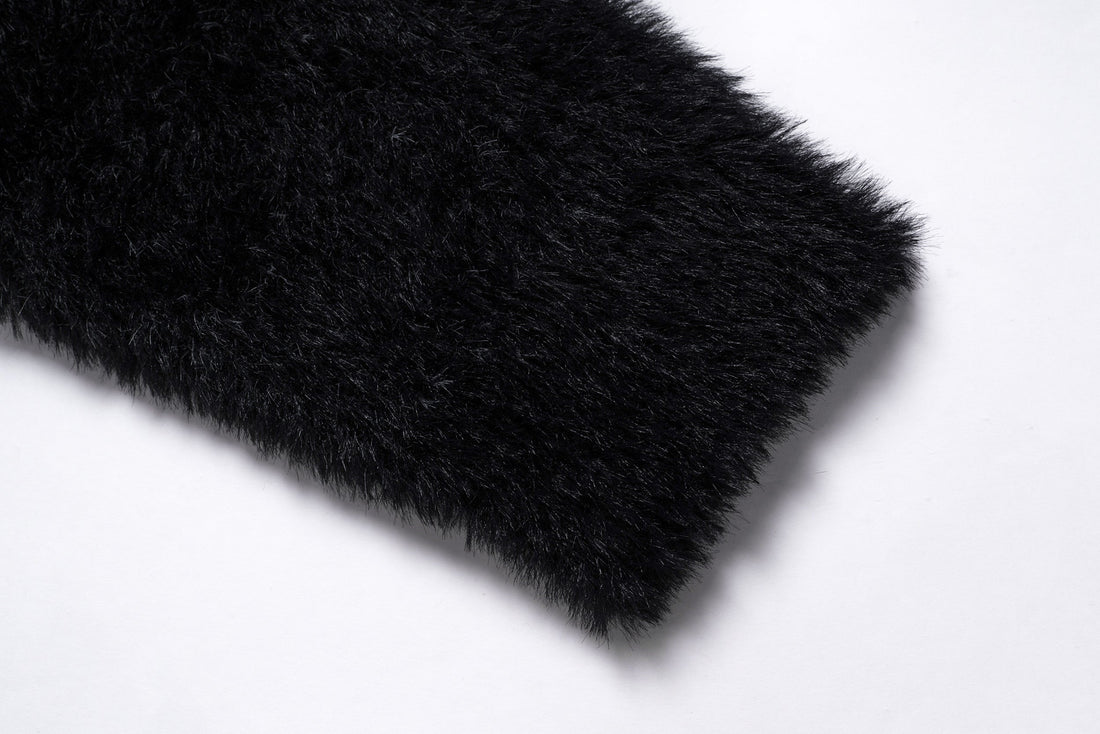 3-6-5.shop Fluffy Crest Knit Sweater