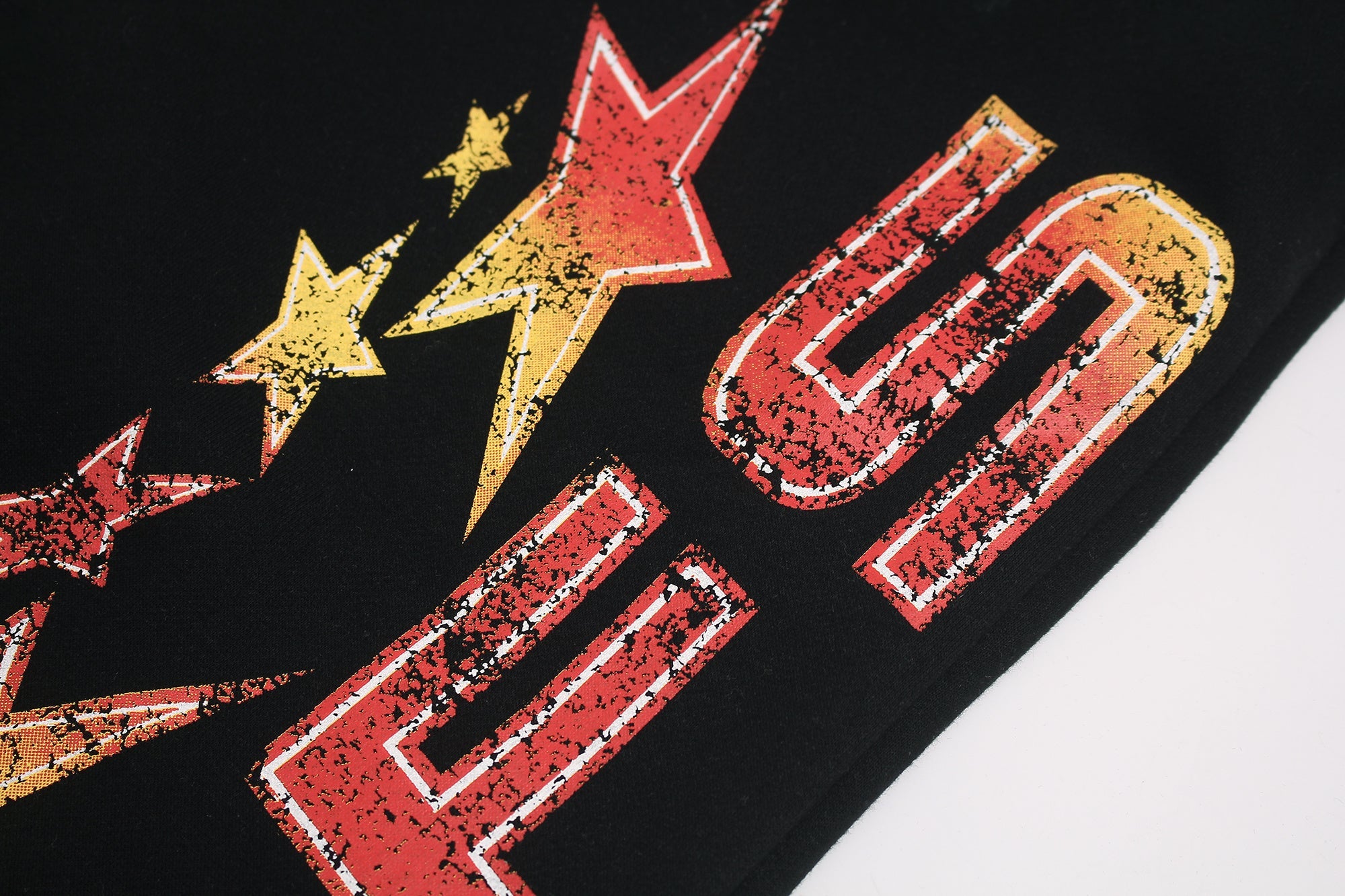 3-6-5.shop Fleece-Lined Glitter Star Wide-Leg Sweatpants