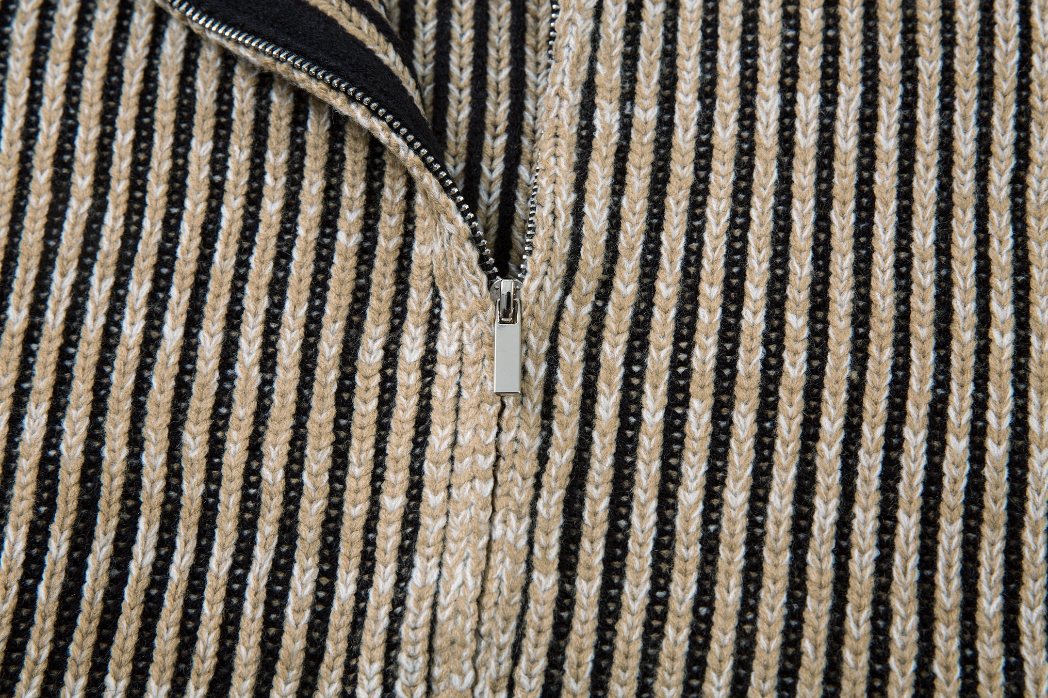 3-6-5.shop Striped Textured Zip Jacket