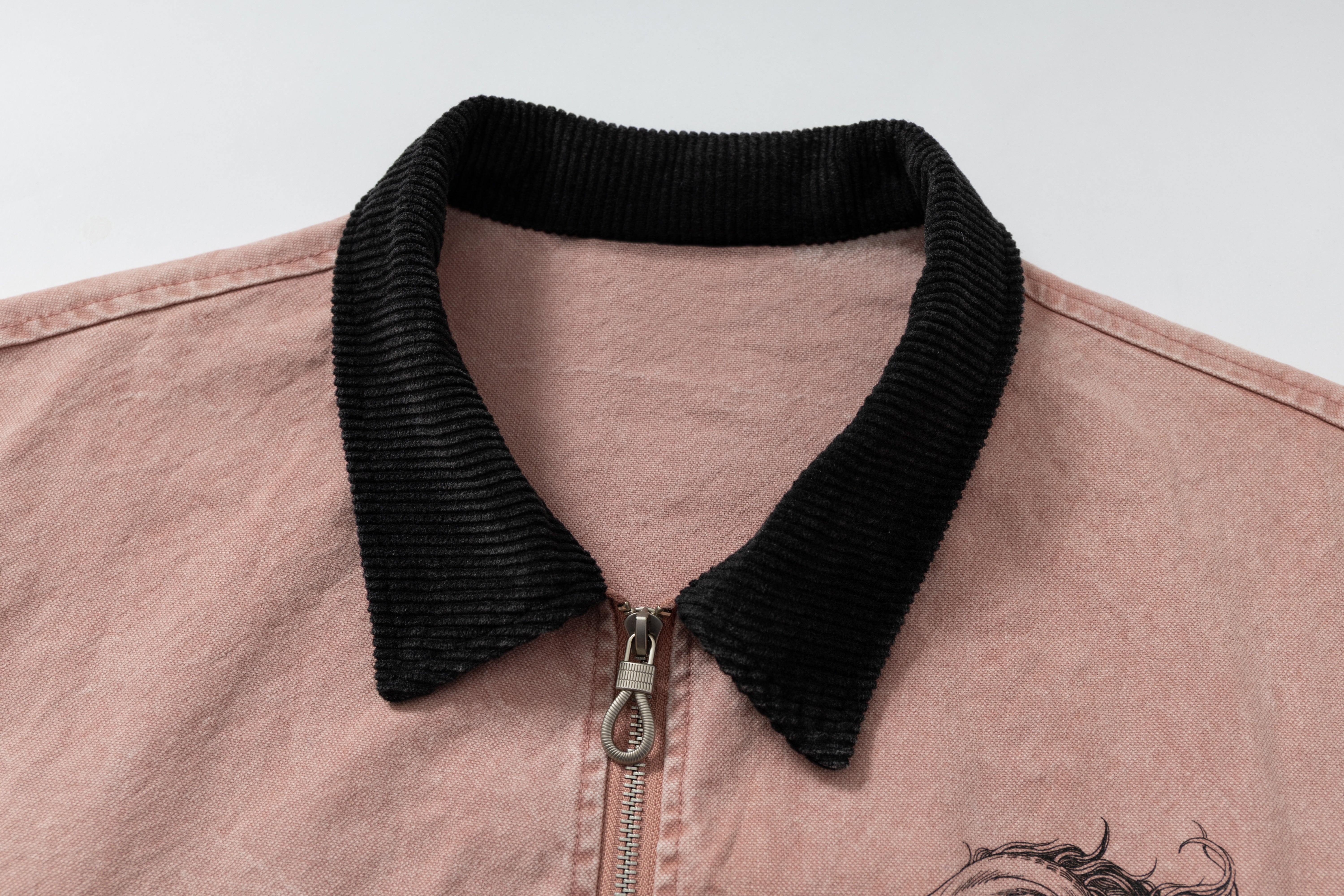 3-6-5.shop Washed Zip-Up Jacket
