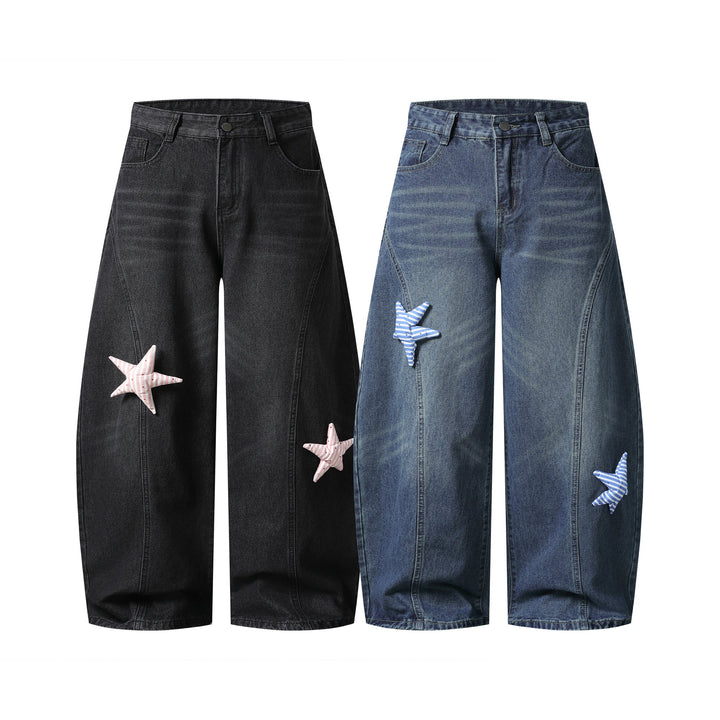 3-6-5.shop Star Patch Denim Pants