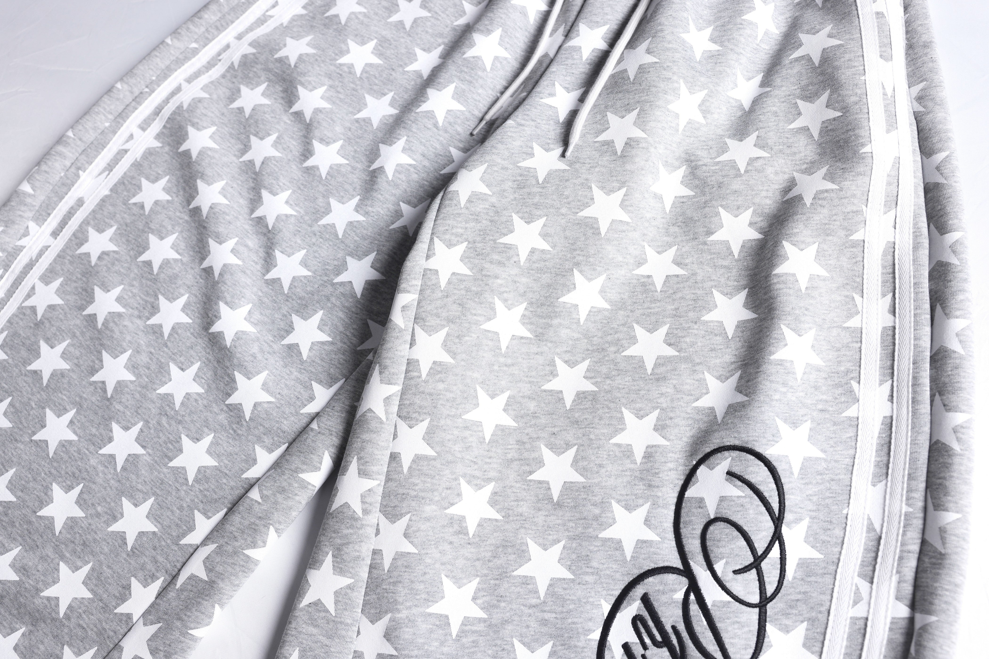 3-6-5.shop Star Print Wide-Leg Sweatpants