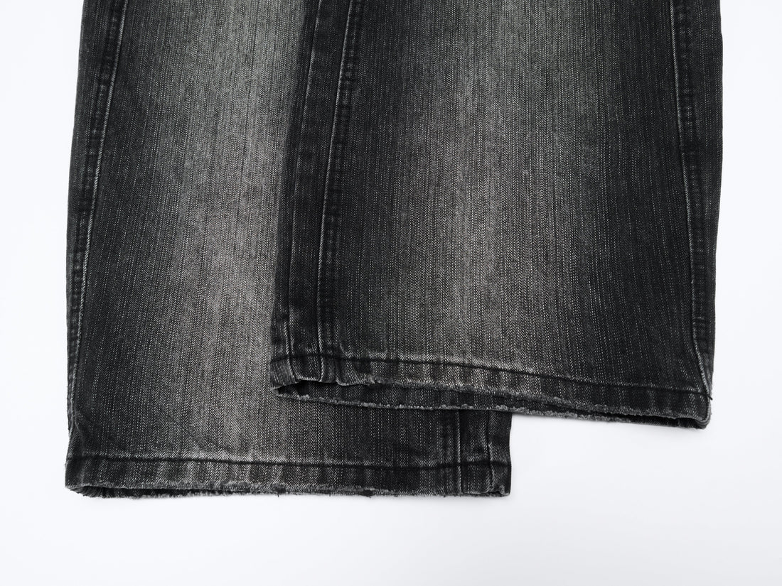 3-6-5.shop Vintage Washed Curved Denim Pants