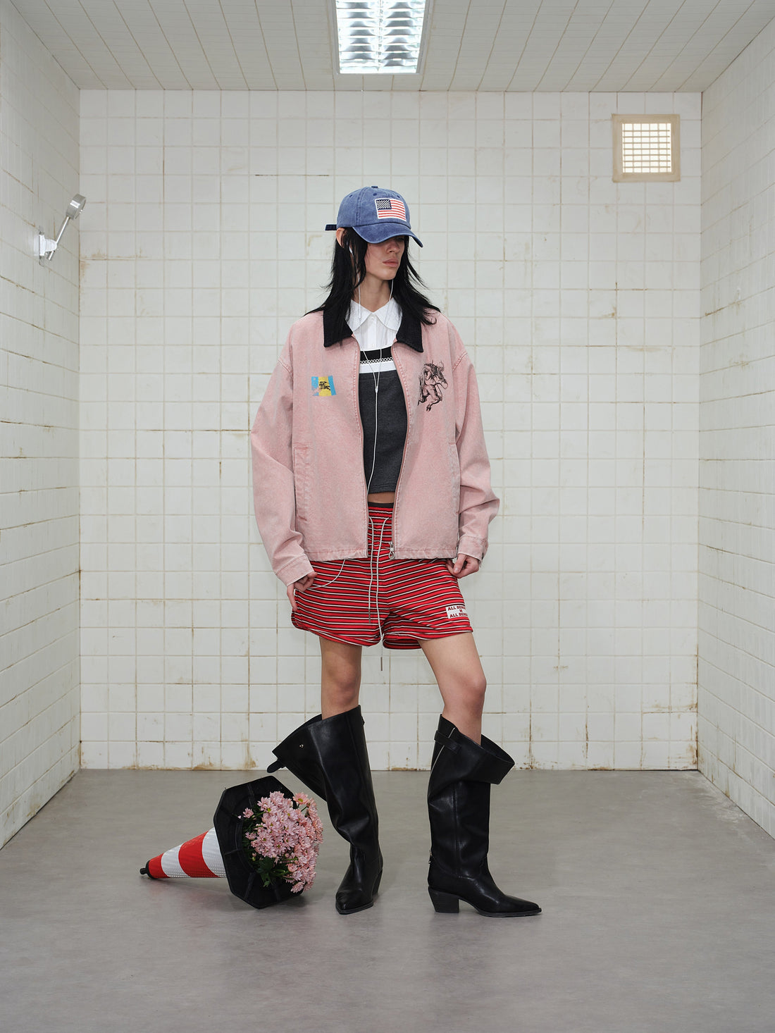 3-6-5.shop Washed Zip-Up Jacket
