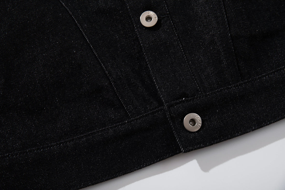 3-6-5.shop Denim Panel Jacket