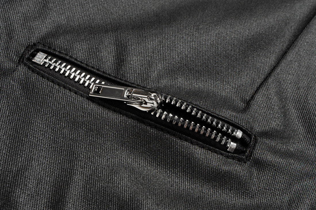 3-6-5.shop Blade-Cut Zip Leather Pants