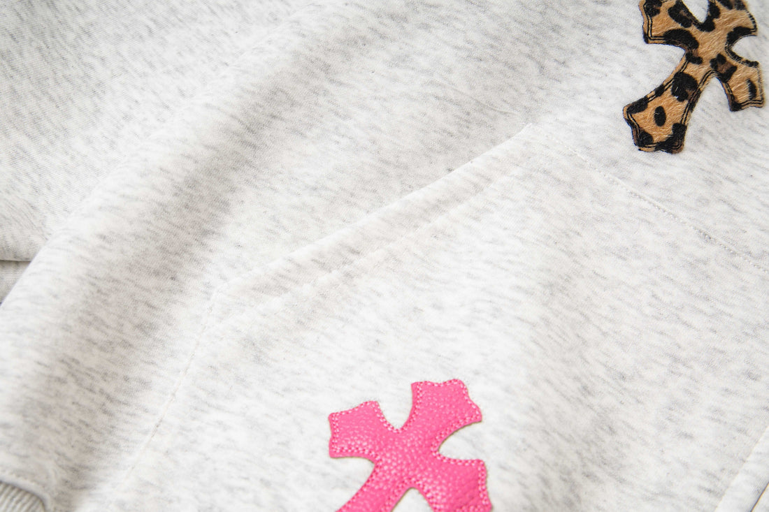 3-6-5.shop Cross Patch Full-Zip Hoodie