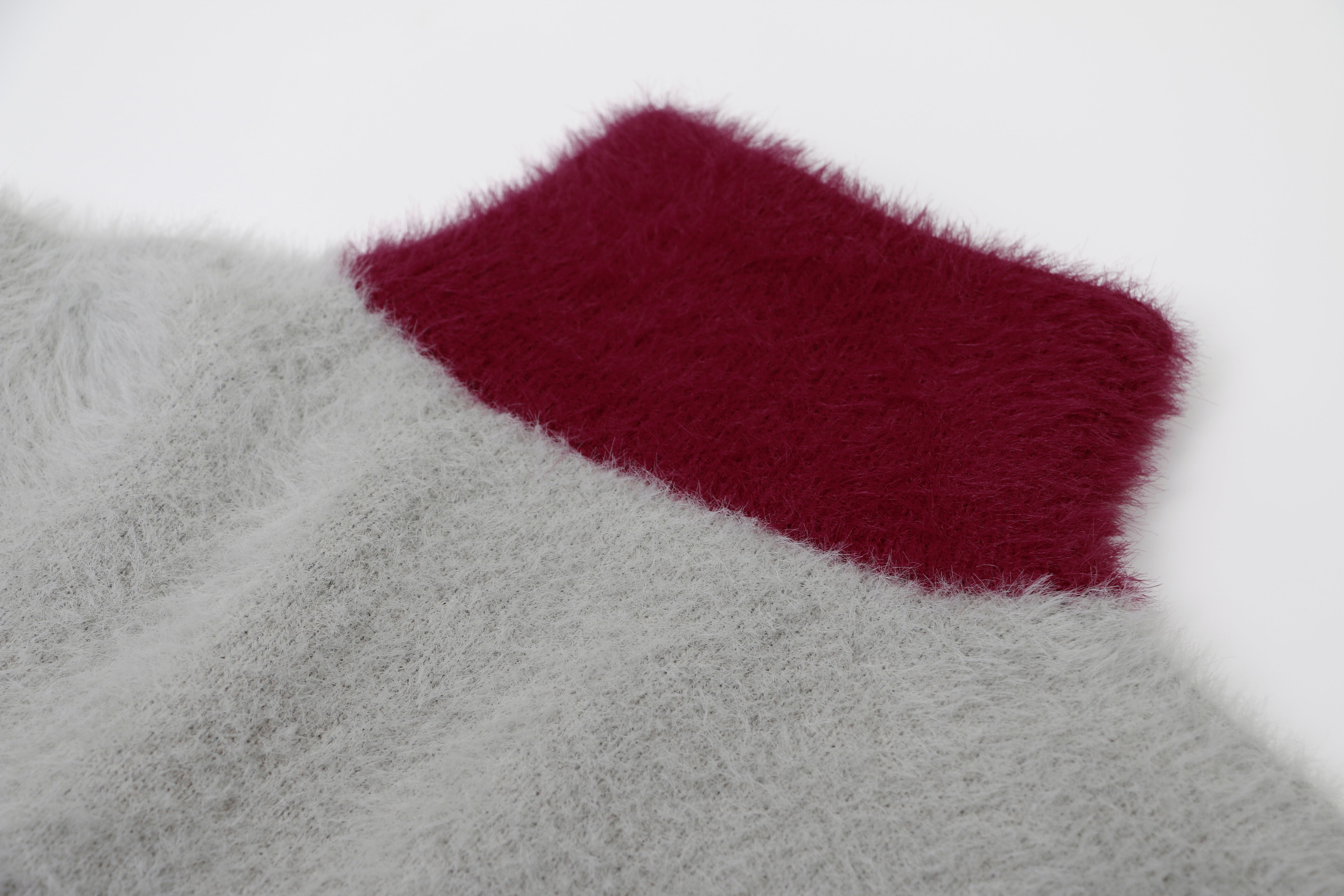 3-6-5.shop Flag Pattern Fuzzy Half-Zip Sweater