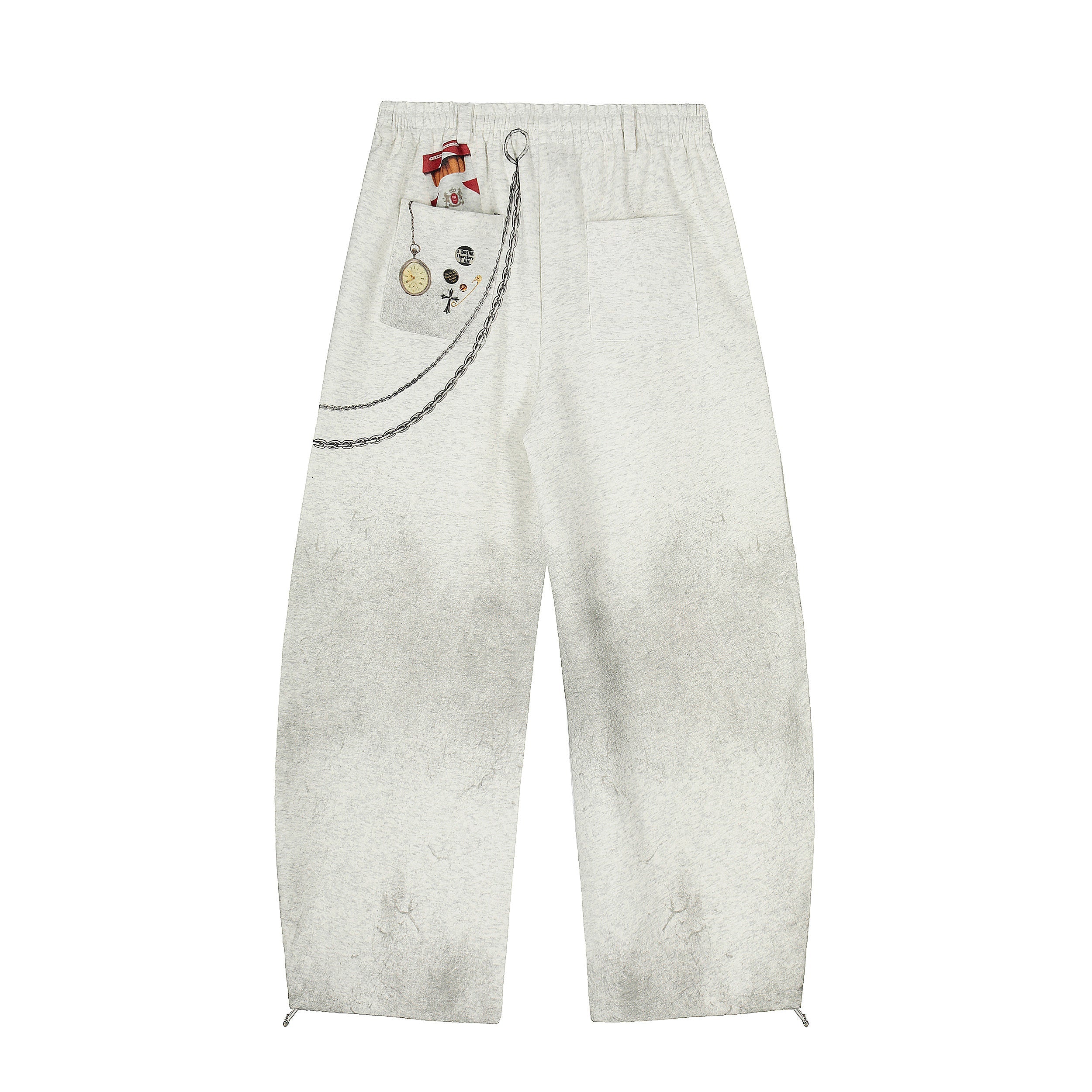 3-6-5.shop Retro Gadget Print Sweatpants