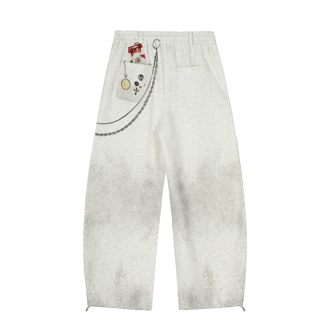 3-6-5.shop Retro Gadget Print Sweatpants