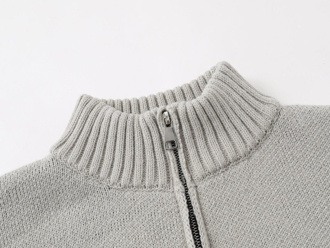 3-6-5.shop Eye Vision Knit Zip Cardigan