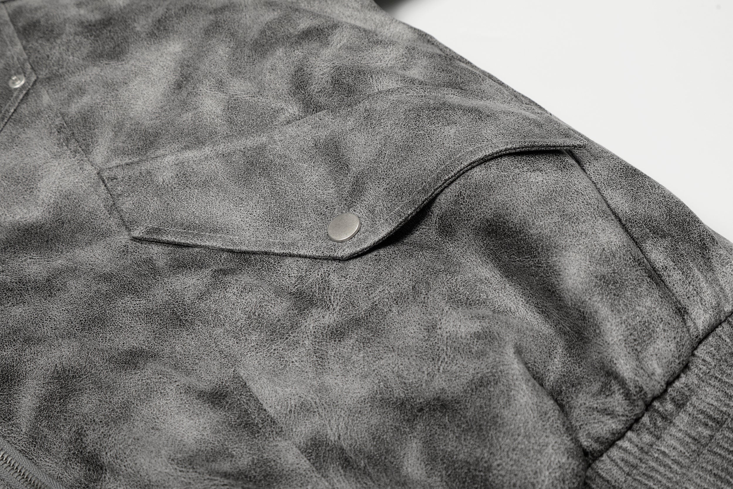 3-6-5.shop Washed Faux-Fur Hooded Jacket