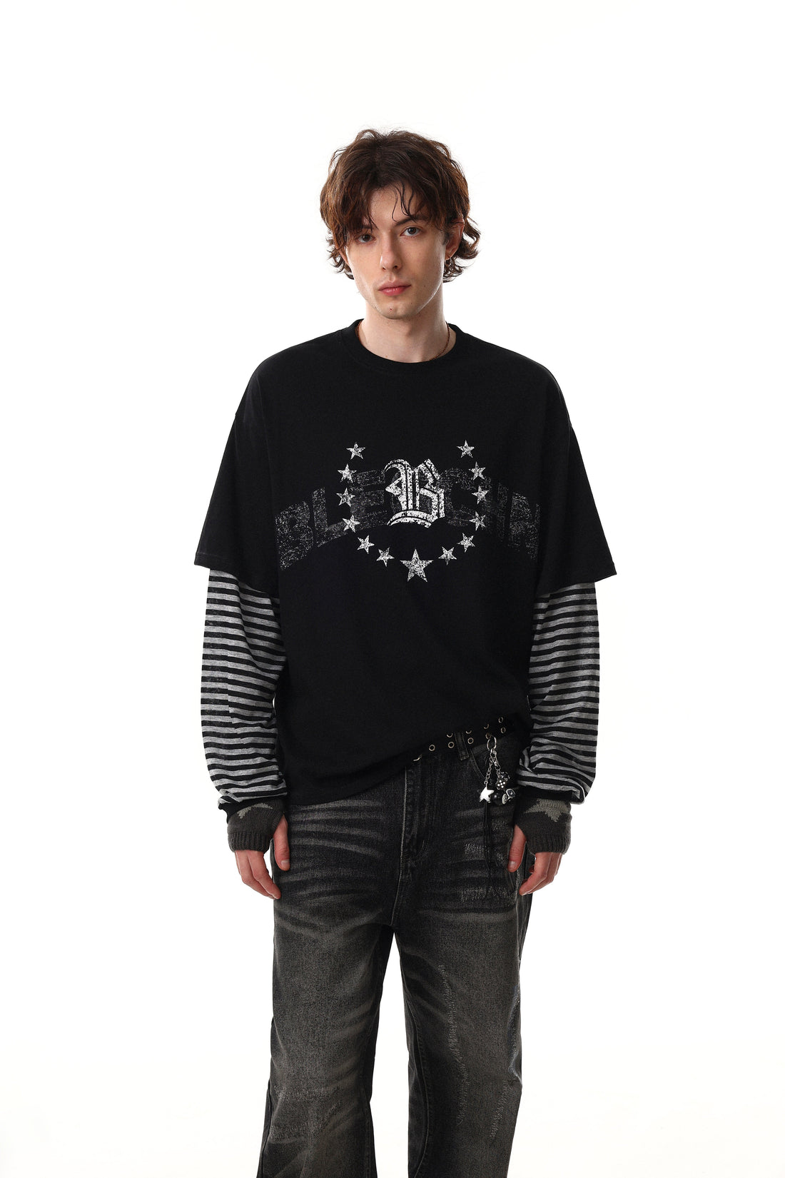 3-6-5.shop Layered Graphic Long Sleeve Tee