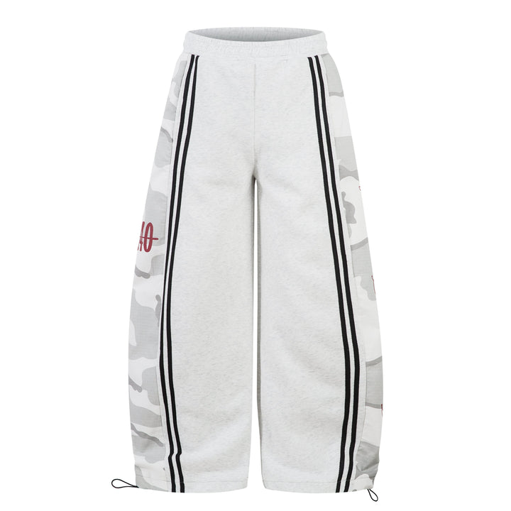3-6-5.shop Camo Panel Wide-Leg Sweatpants