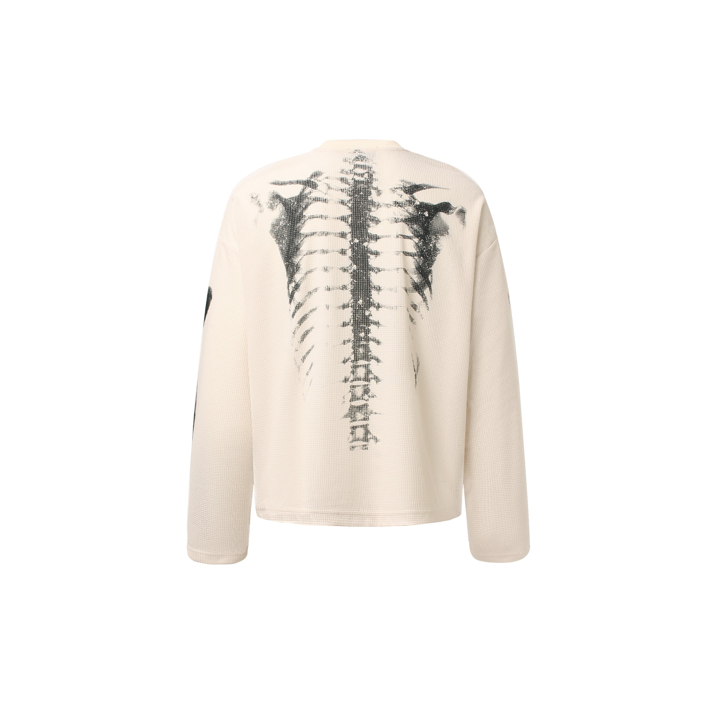 3-6-5.shop Skeleton Print Long Sleeve Tee
