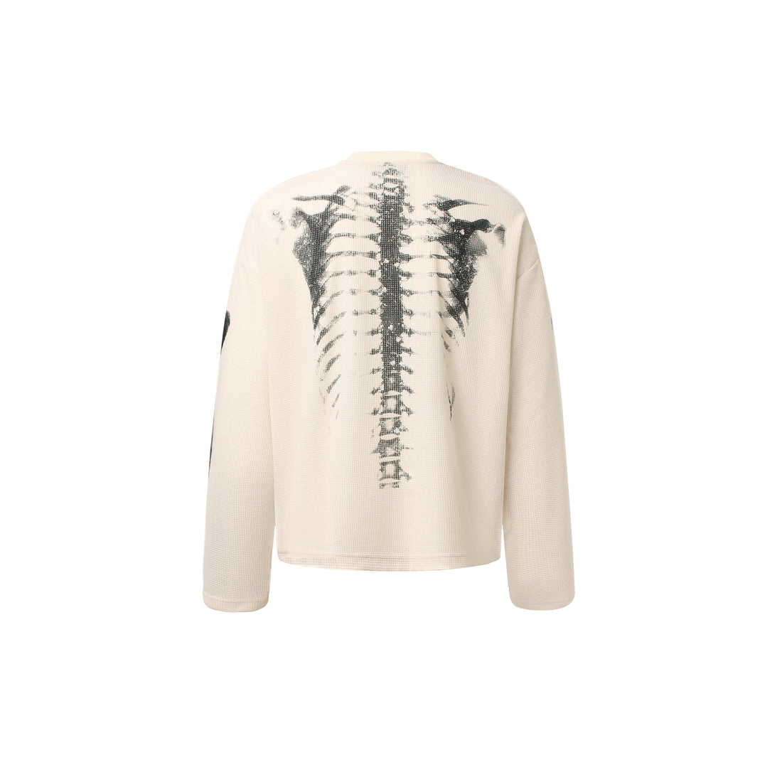 3-6-5.shop Skeleton Print Long Sleeve Tee