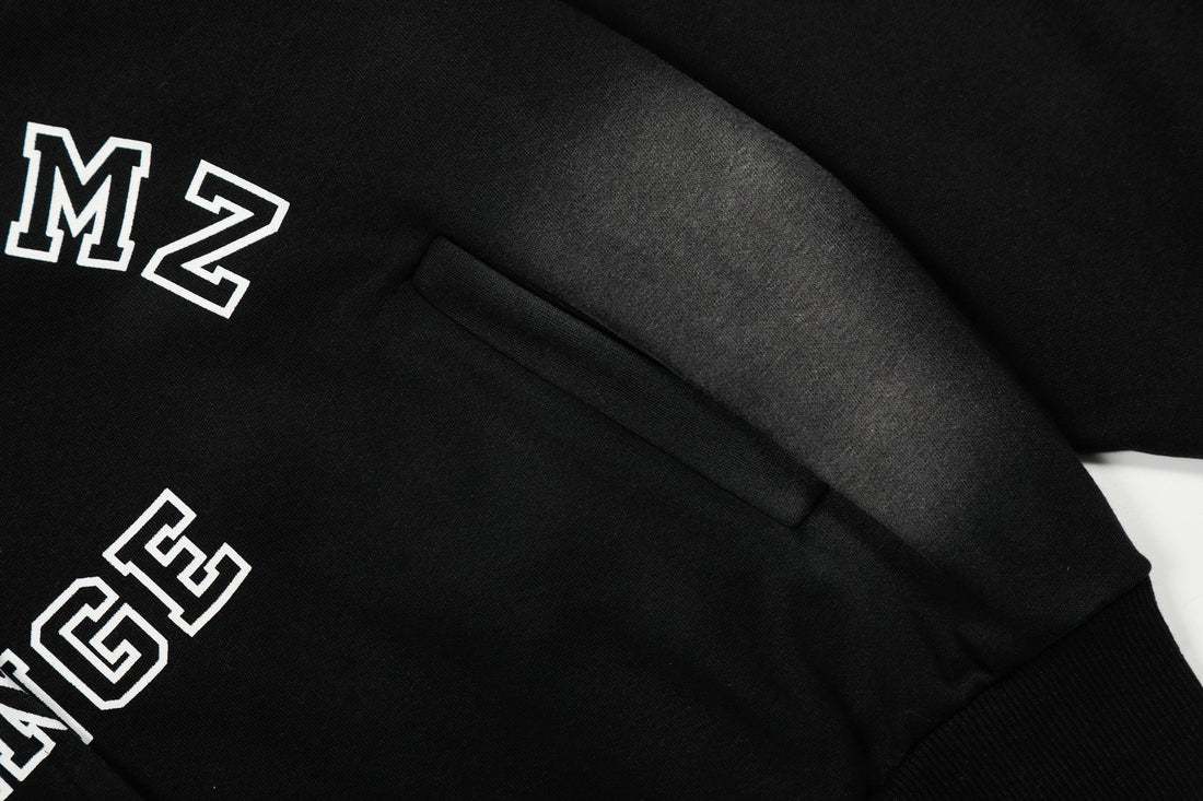 3-6-5.shop “Change” Spray-Fade Varsity Hoodie Jacket