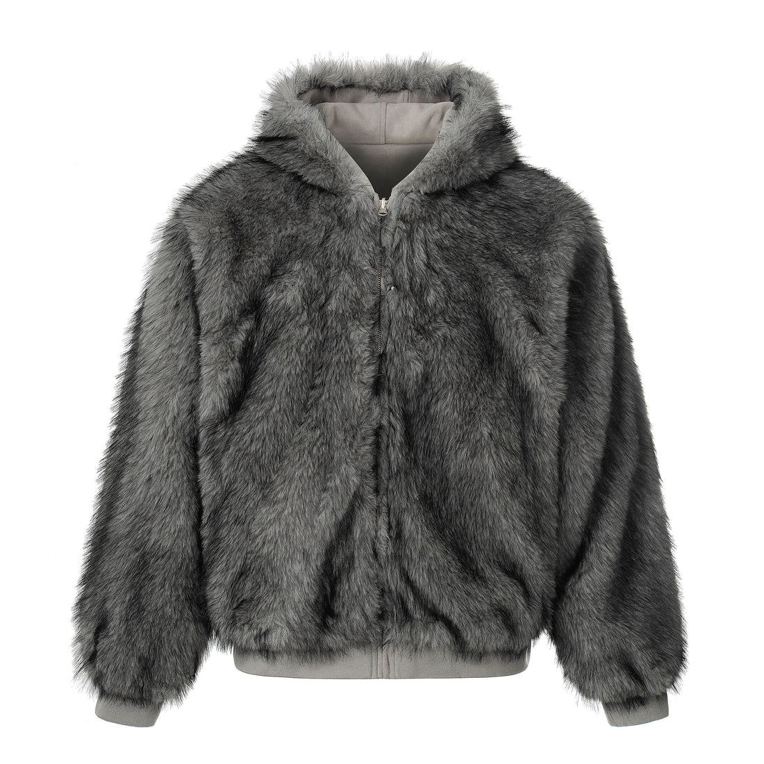3-6-5.shop Reversible Faux Suede Fur Hooded Jacket
