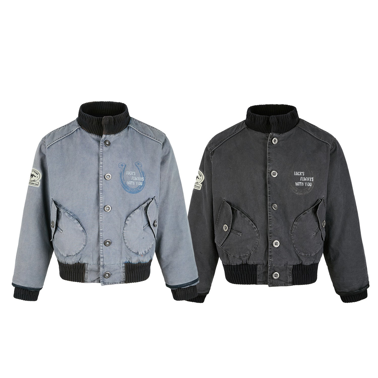 3-6-5.shop Vintage Washed Varsity Jacket