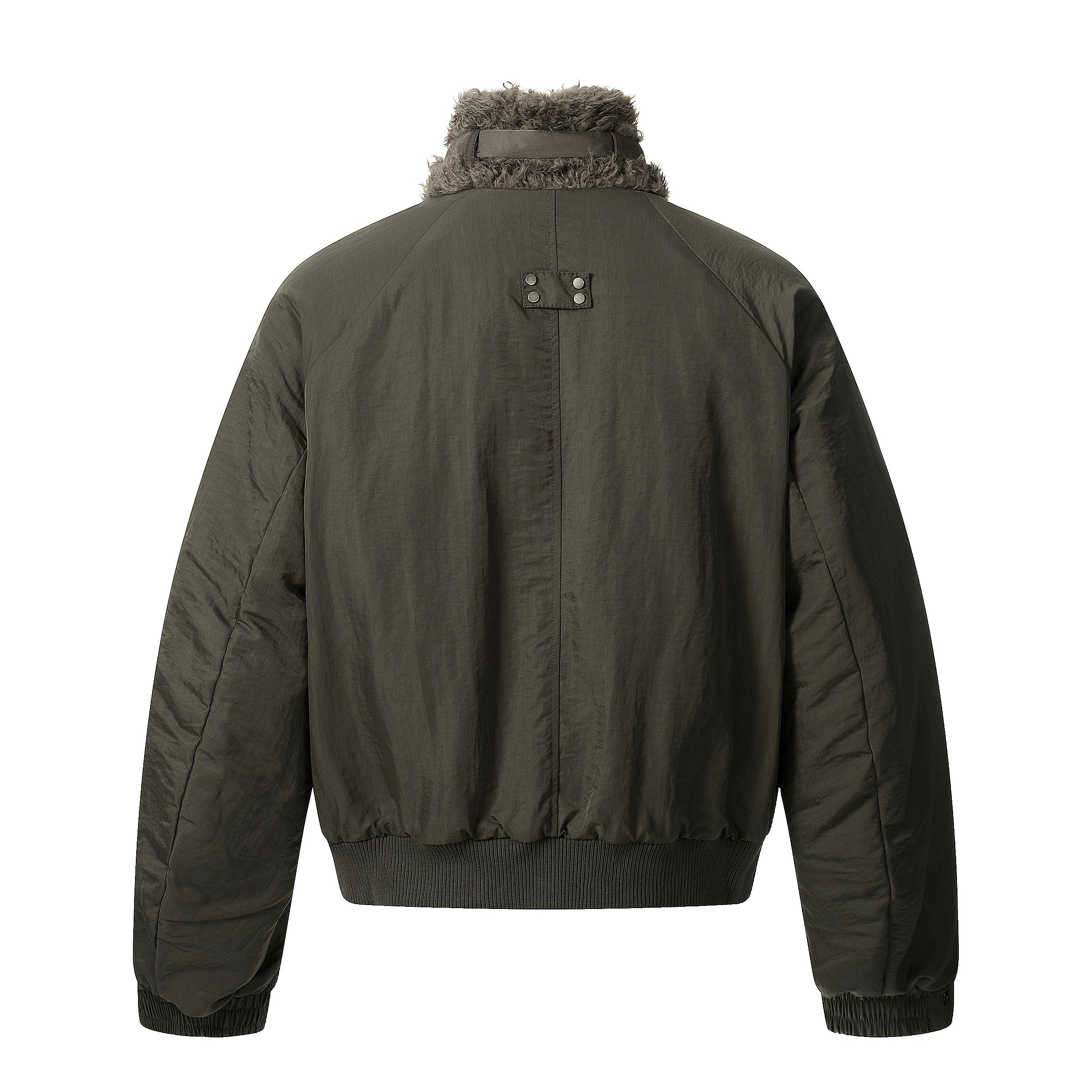 3-6-5.shop Faux Fur Collar Bomber Jacket