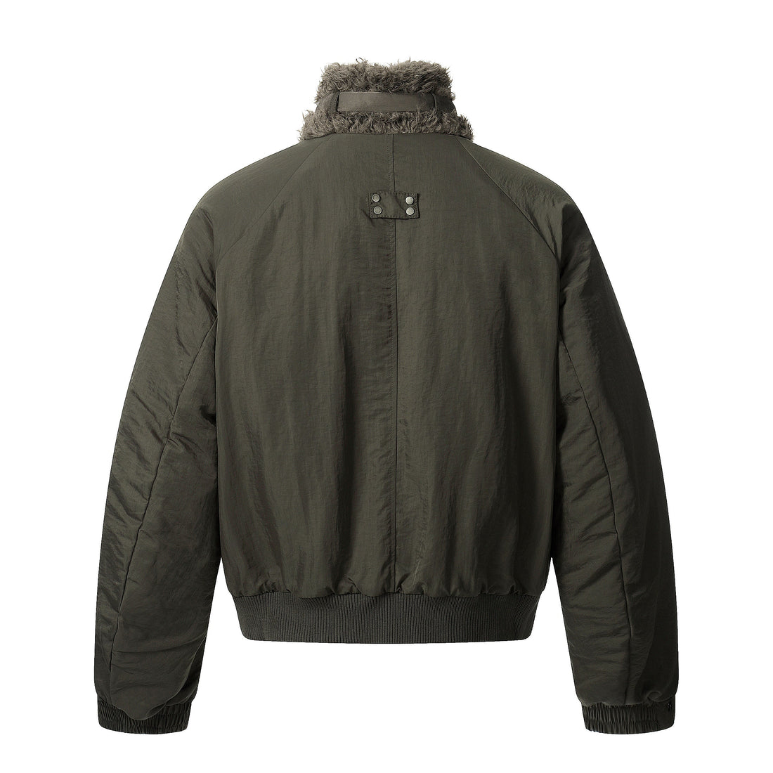 3-6-5.shop Faux Fur Collar Bomber Jacket