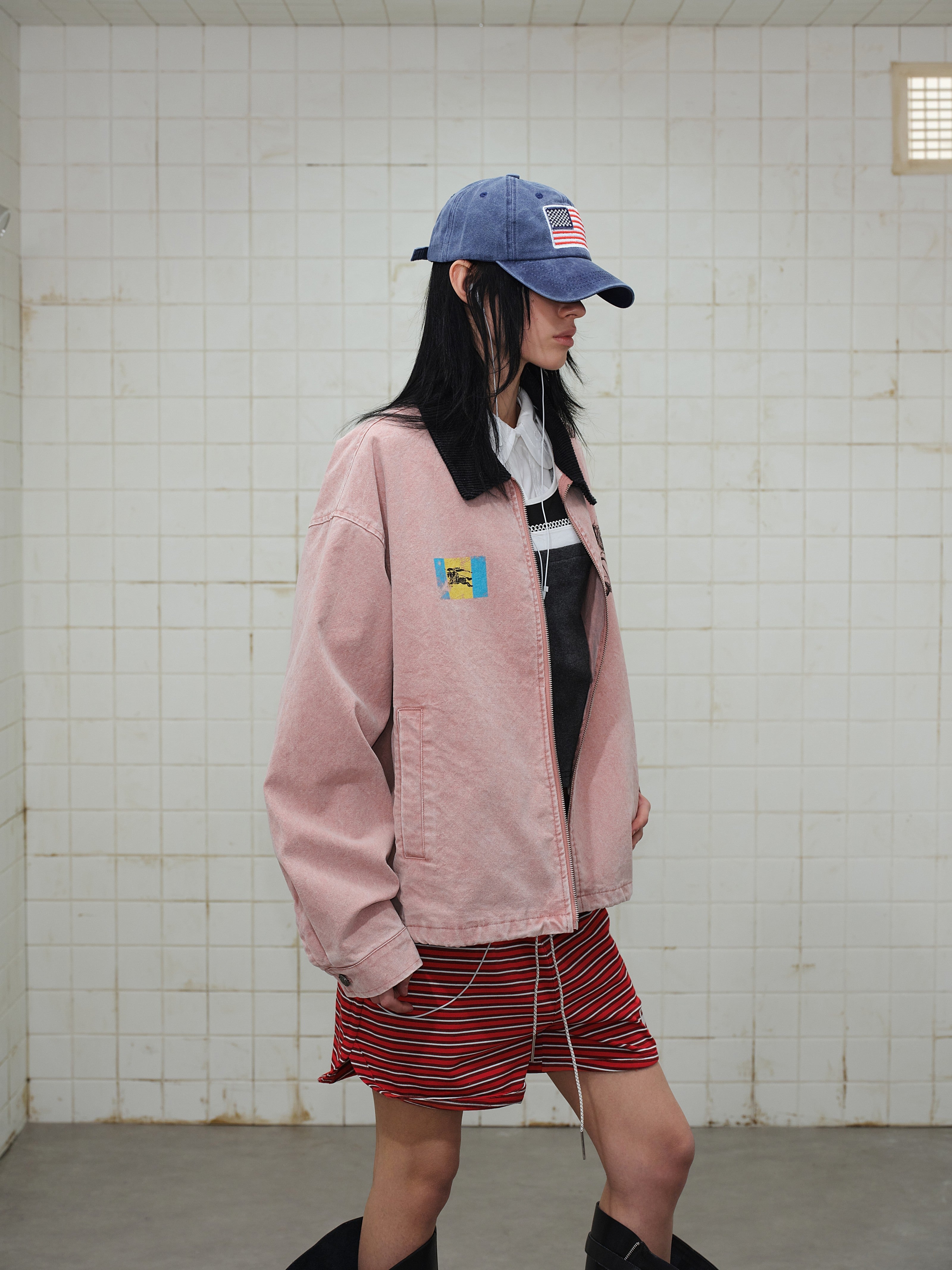 3-6-5.shop Washed Zip-Up Jacket