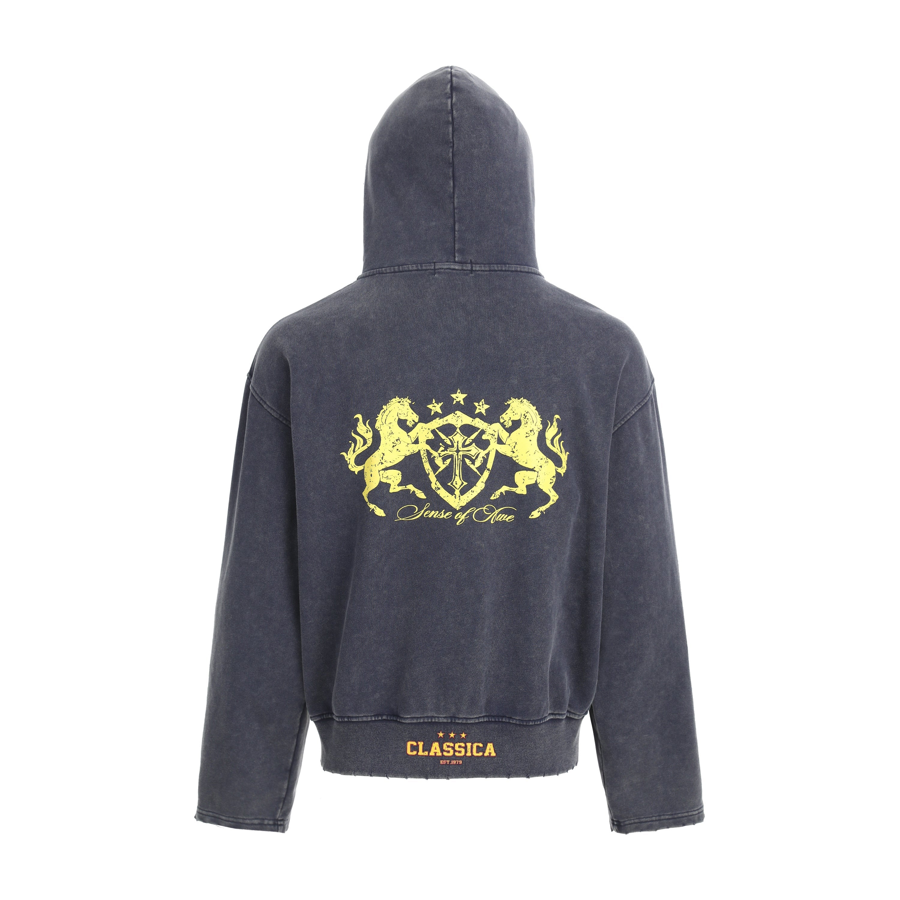 3-6-5.shop Vintage Crest Zip Hoodie