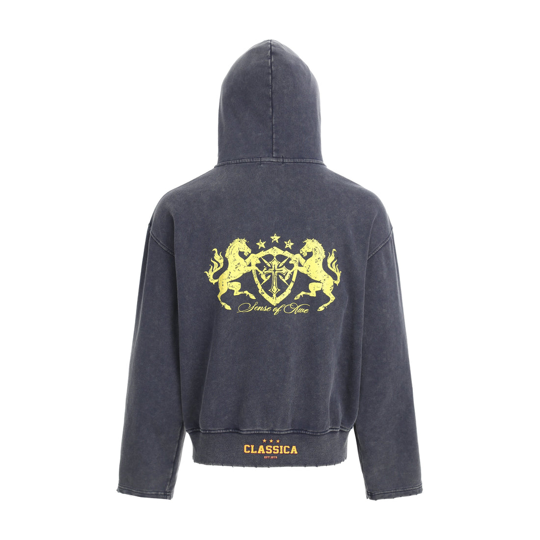 3-6-5.shop Vintage Crest Zip Hoodie