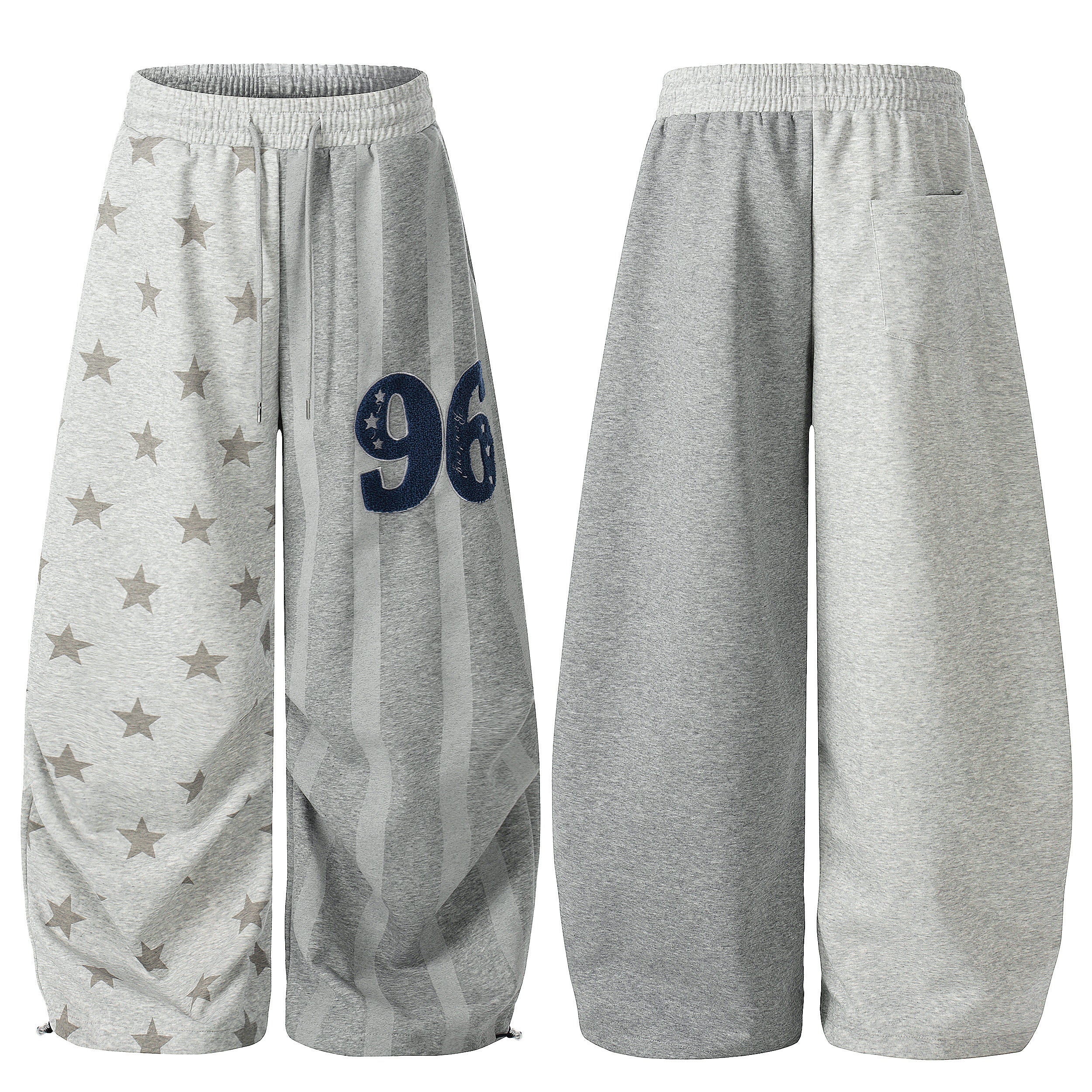 3-6-5.shop 96 Star Stripe Wide-Leg Sweatpants
