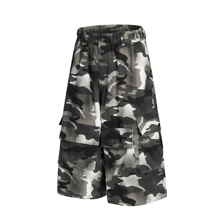 3-6-5.shop Elastic Camo Utility Shorts