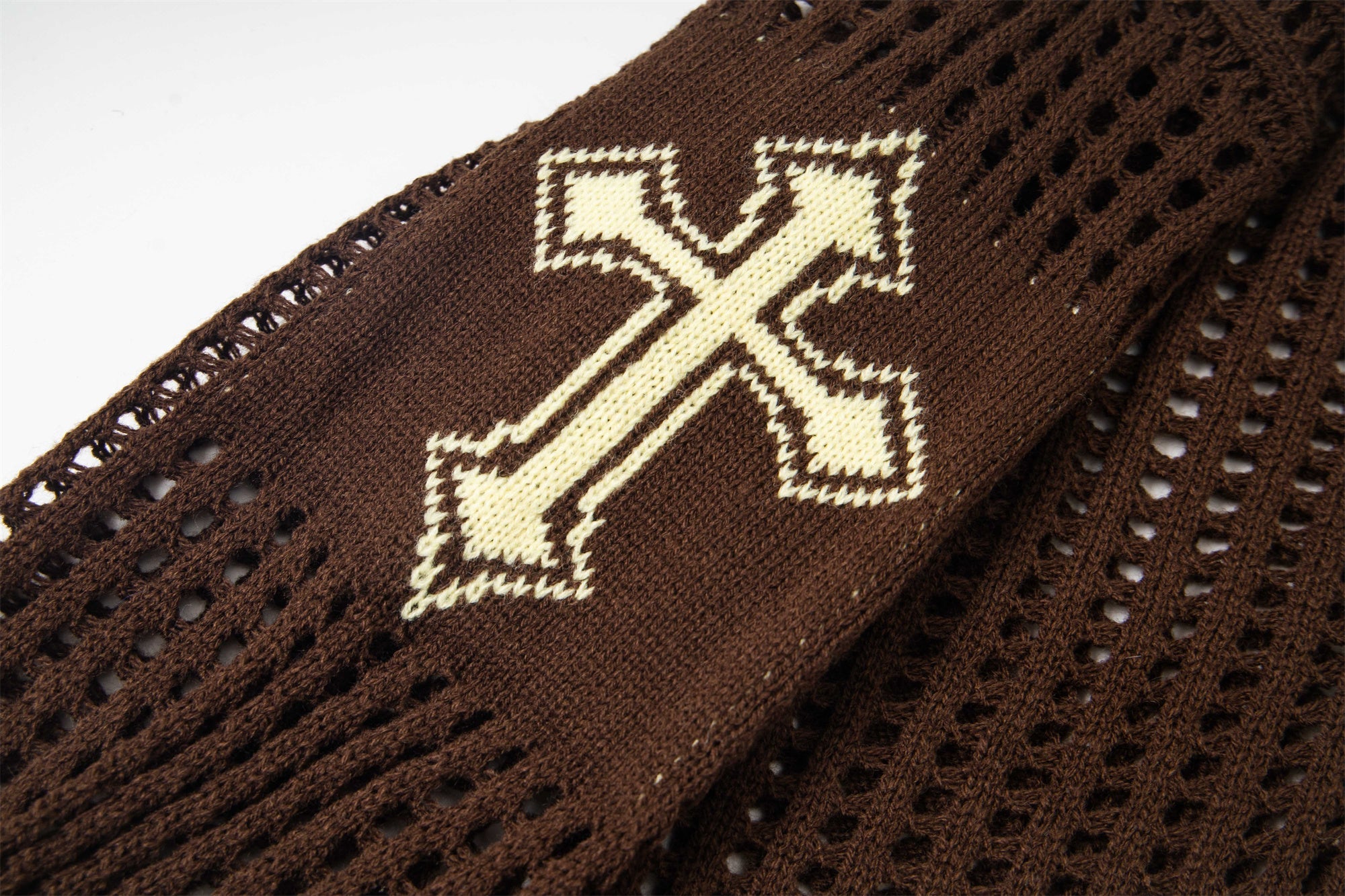 3-6-5.shop Hollow Knit Crewneck Sweater