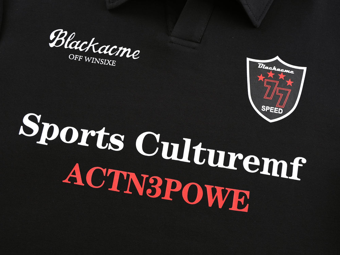 3-6-5.shop Sports Crest Long-Sleeve Polo