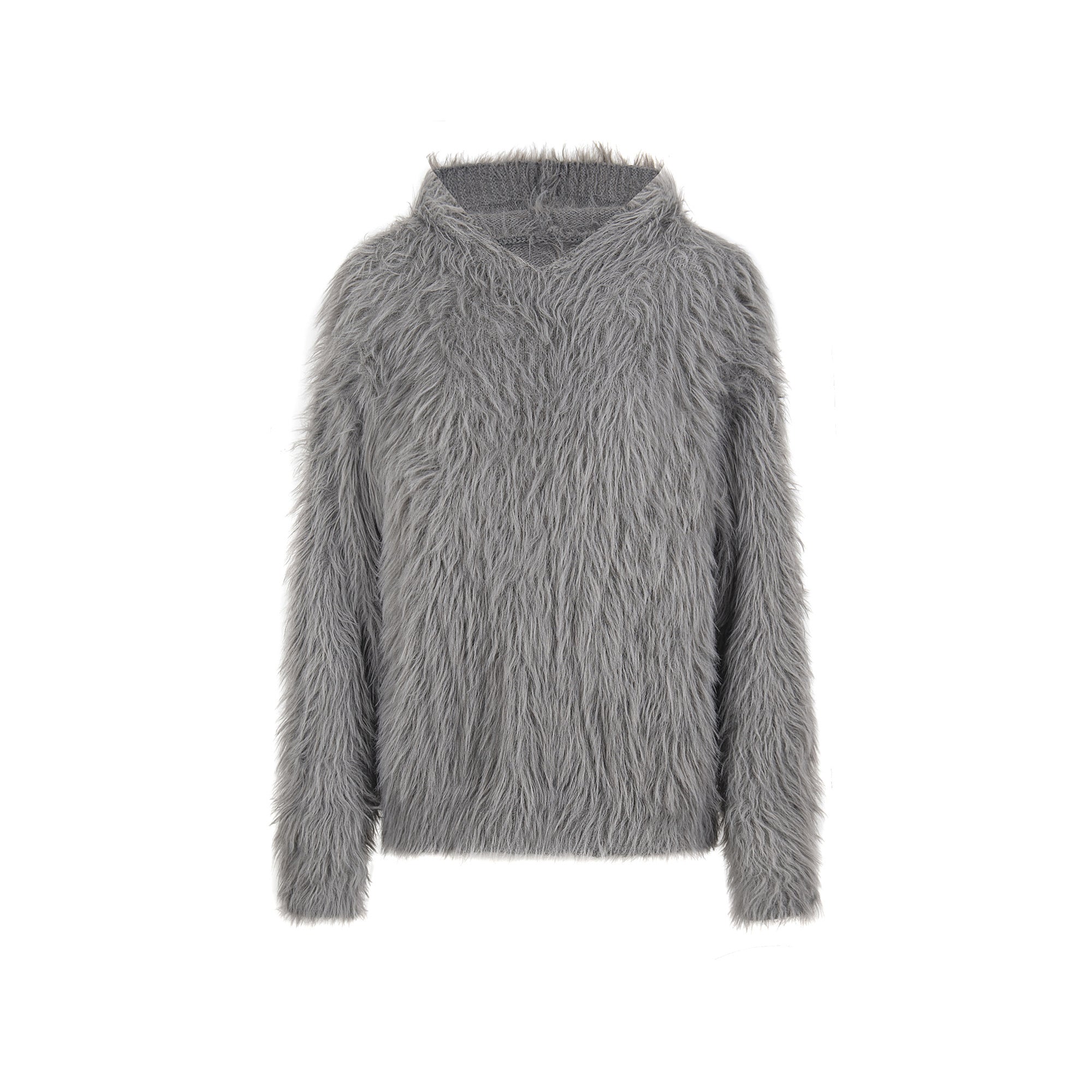 3-6-5.shop Long-Fur Graphic Sweater