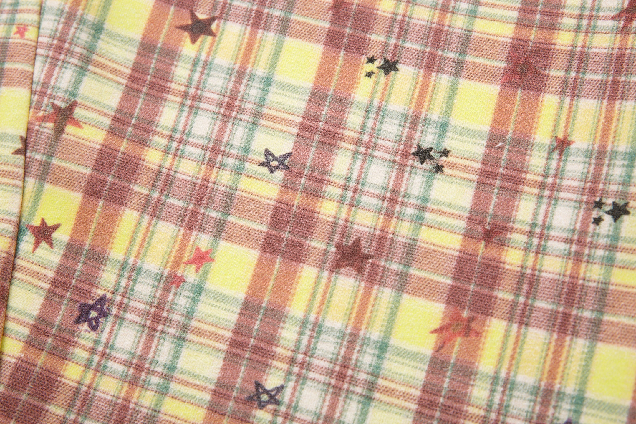 3-6-5.shop Yellow Plaid Bear Charm Pants