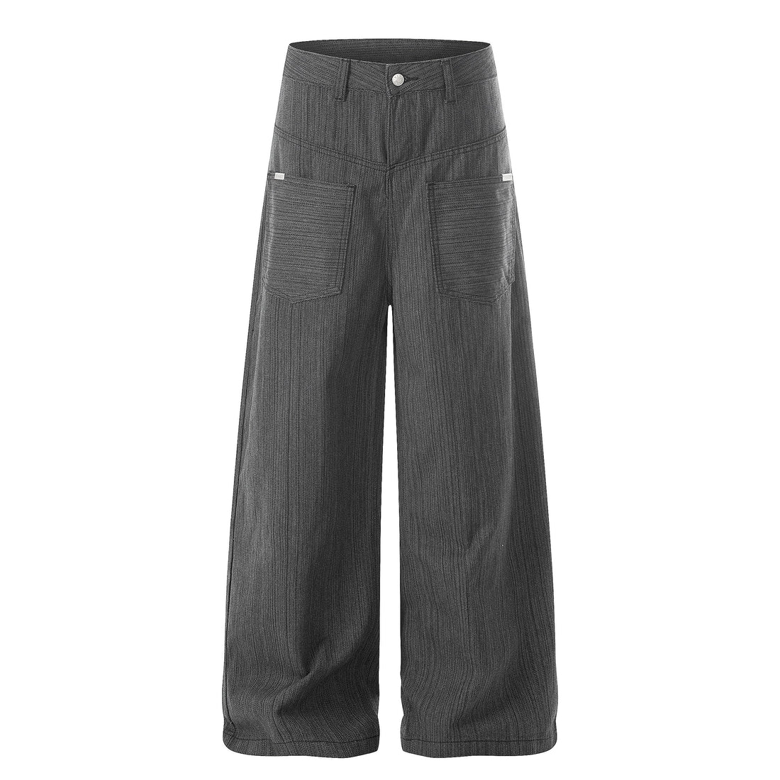 3-6-5.shop Textured Wide-Leg Utility Pants