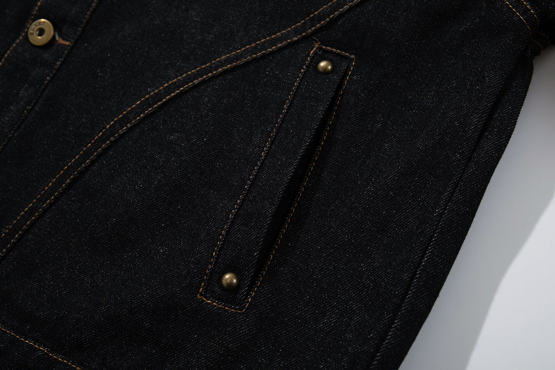 3-6-5.shop Curved Seam Denim Jacket