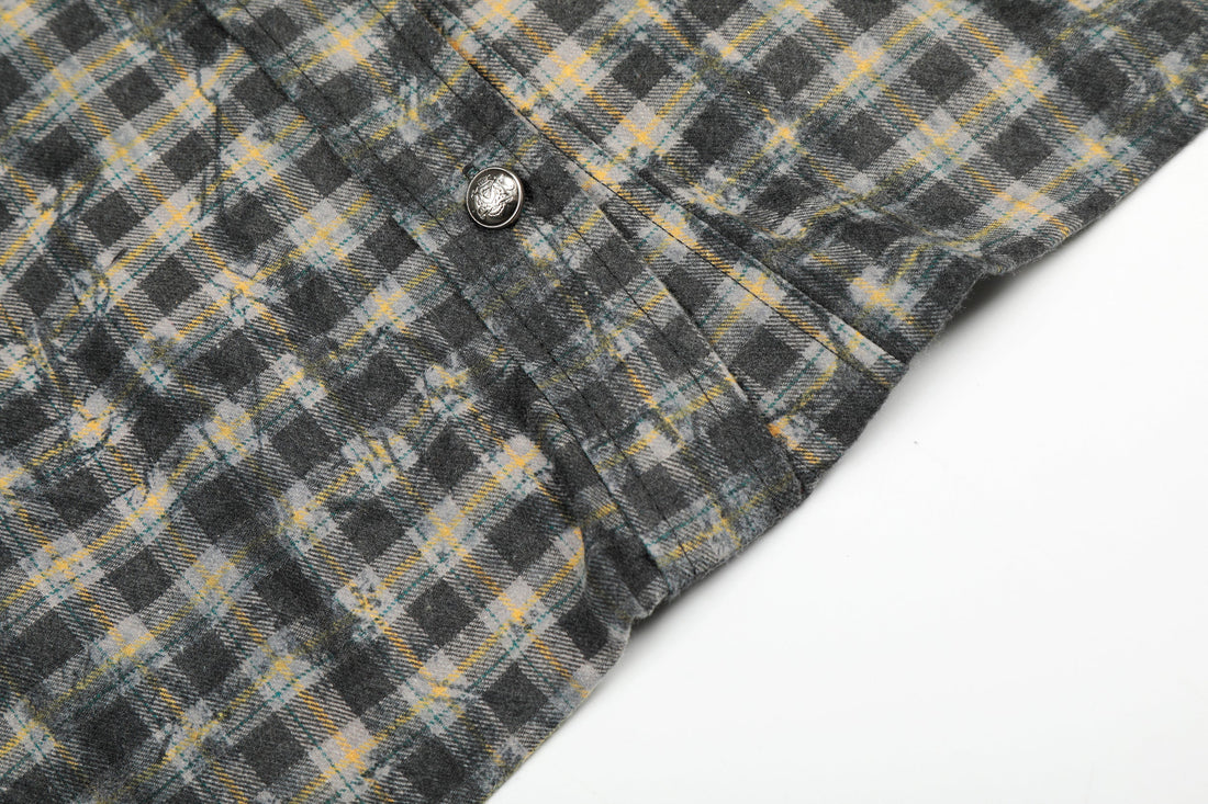 3-6-5.shop Vintage Plaid Button-Up Jacket