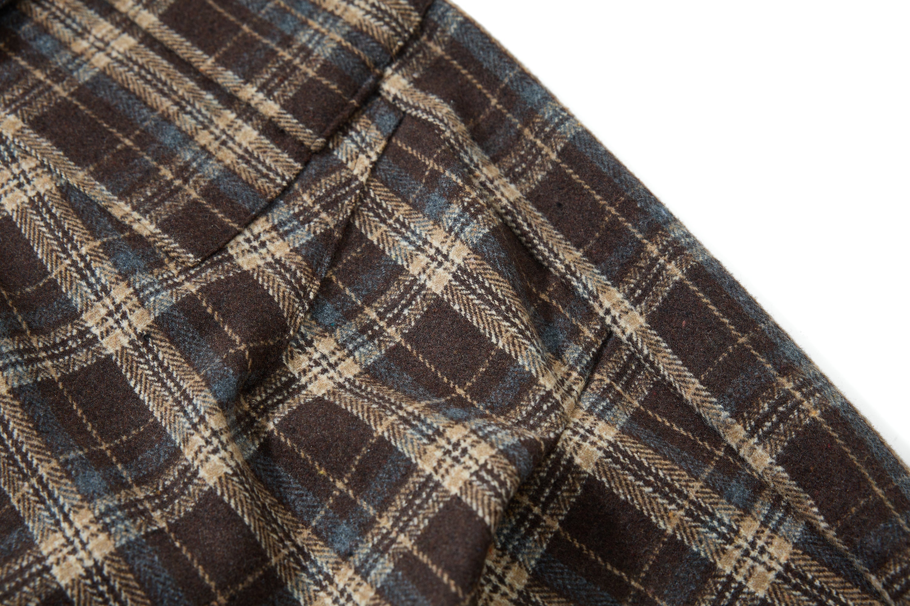 3-6-5.shop Vintage Check Wool-Blend Cargo Pants