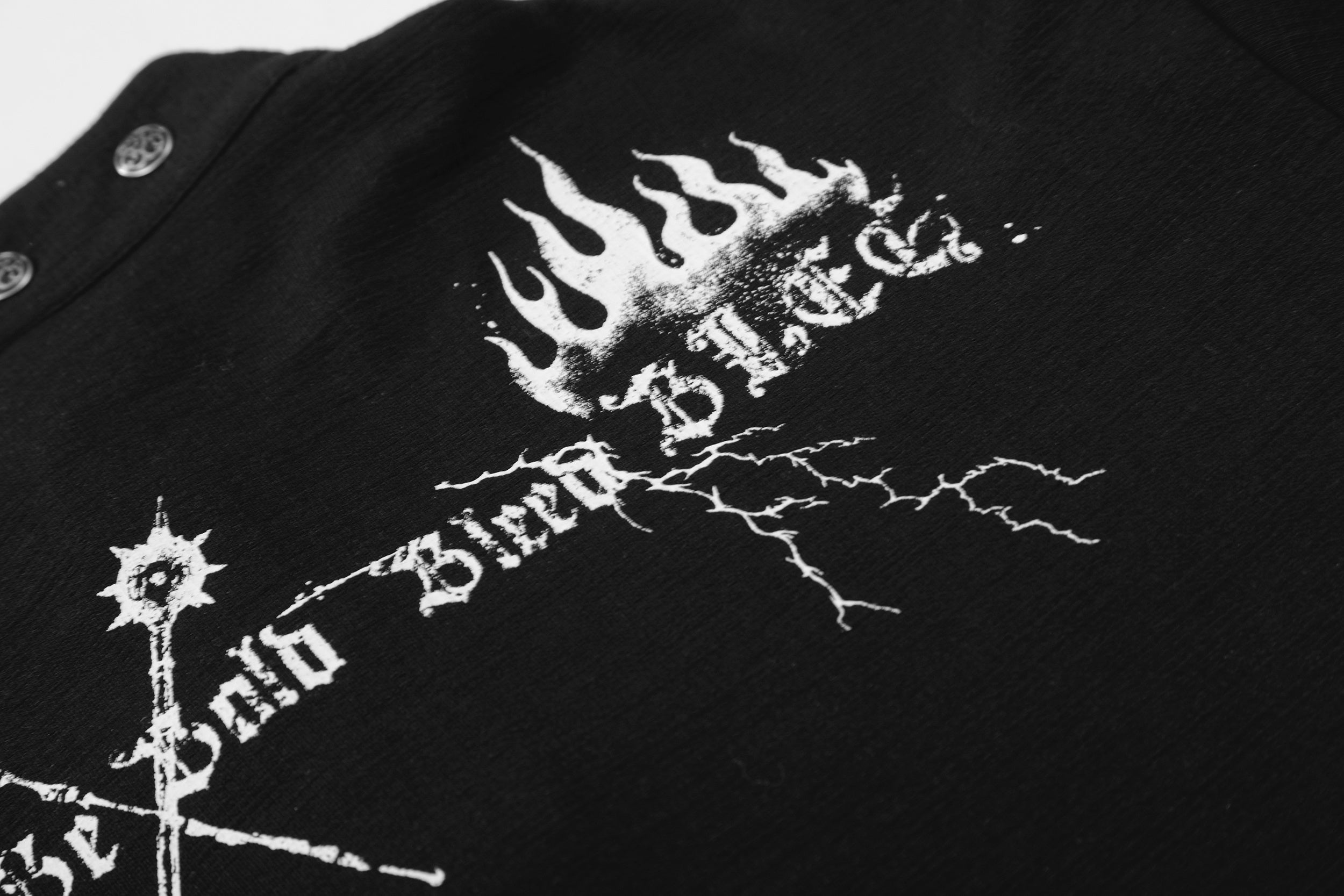 3-6-5.shop Graphic Long Sleeve Henley Shirt