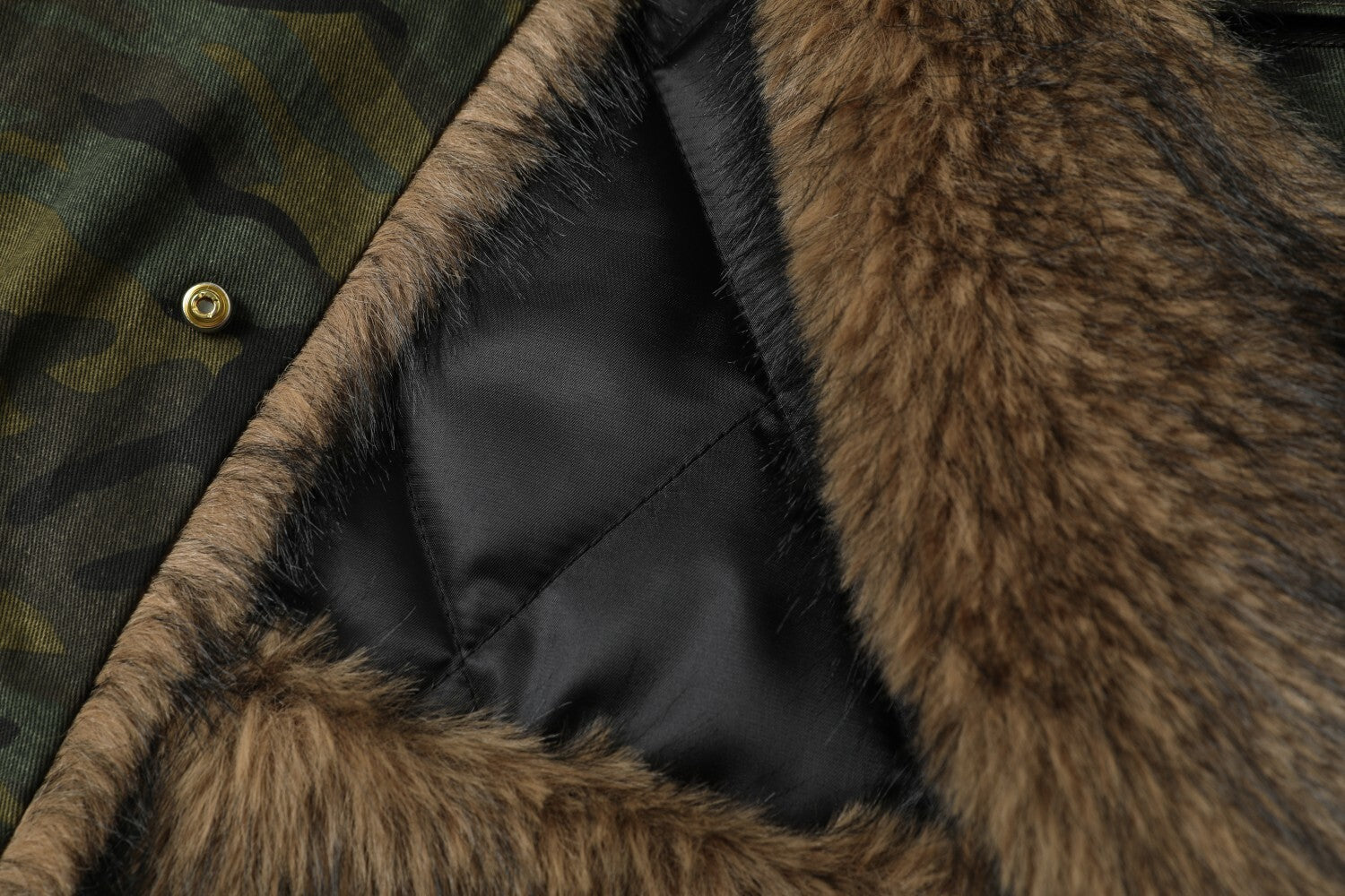 3-6-5.shop Camo Fur-Lined Jacket