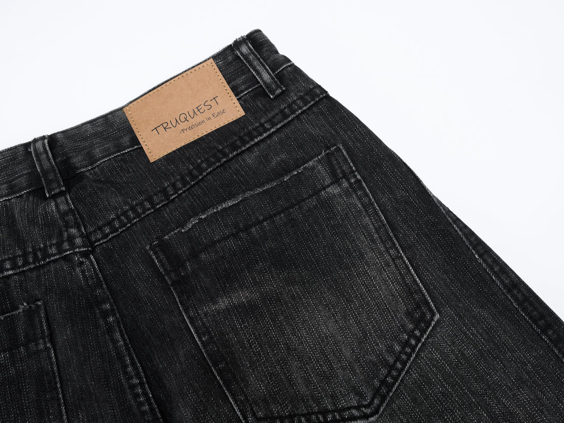 3-6-5.shop Vintage Washed Curved Denim Pants
