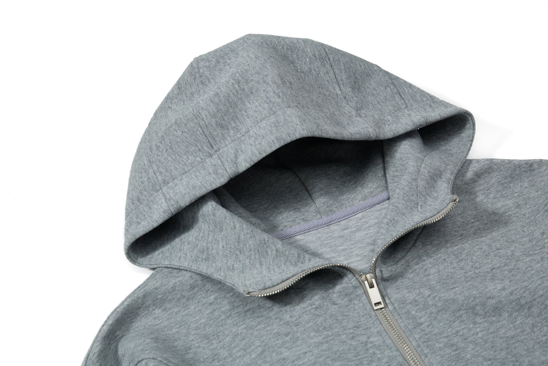 3-6-5.shop Curved Panel Full-Zip Hoodie