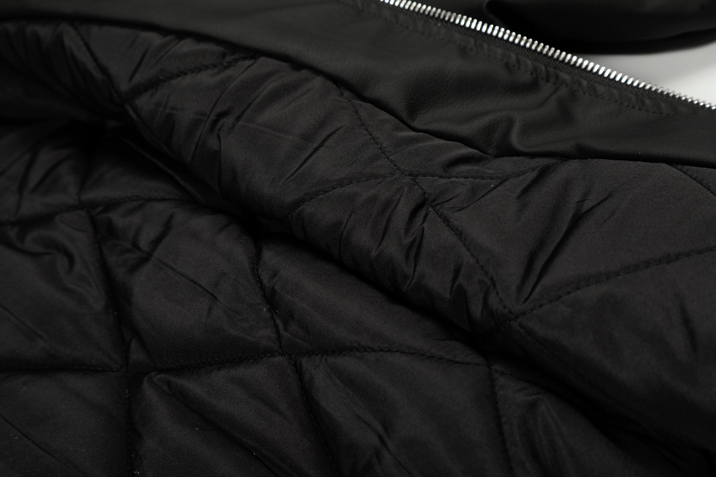 3-6-5.shop Faux Fur Collar PU Embroidered Bomber Jacket