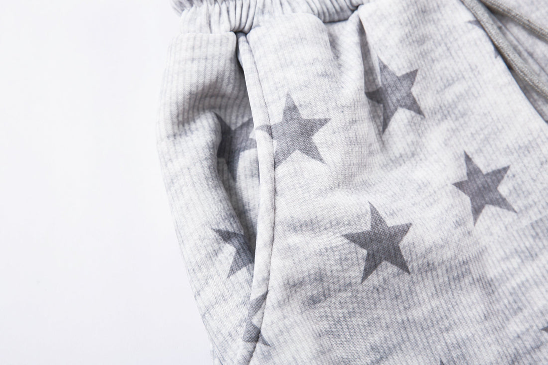 3-6-5.shop Star Stripe Wide-Leg Sweatpants