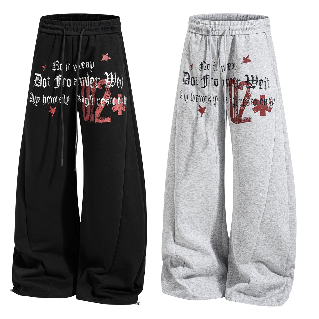 3-6-5.shop Vintage Star Wide-Leg Sweatpants