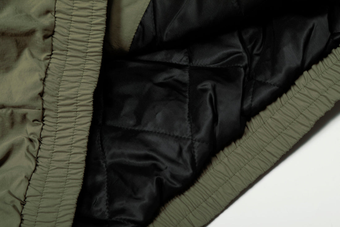 3-6-5.shop Varsity Patch Fur Hooded Puffer Jacket