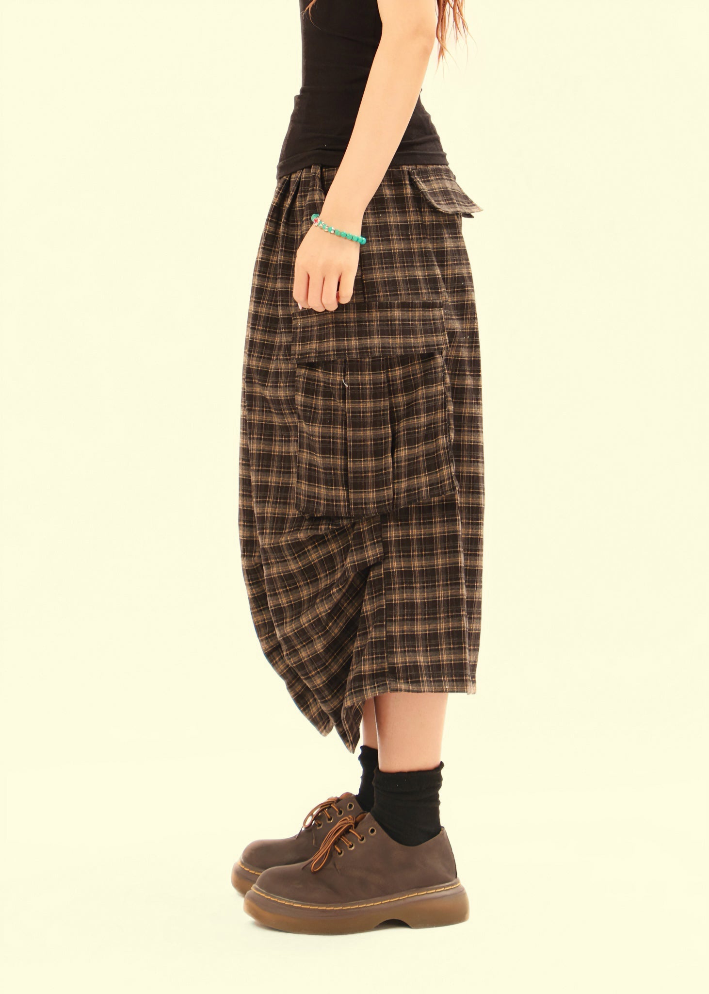 3-6-5.shop Plaid Cargo Shorts